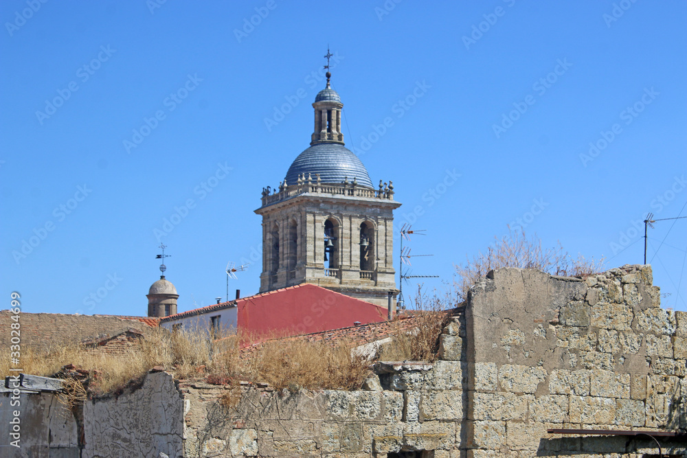 church tower in Ciudad Rodrigo, Spain	