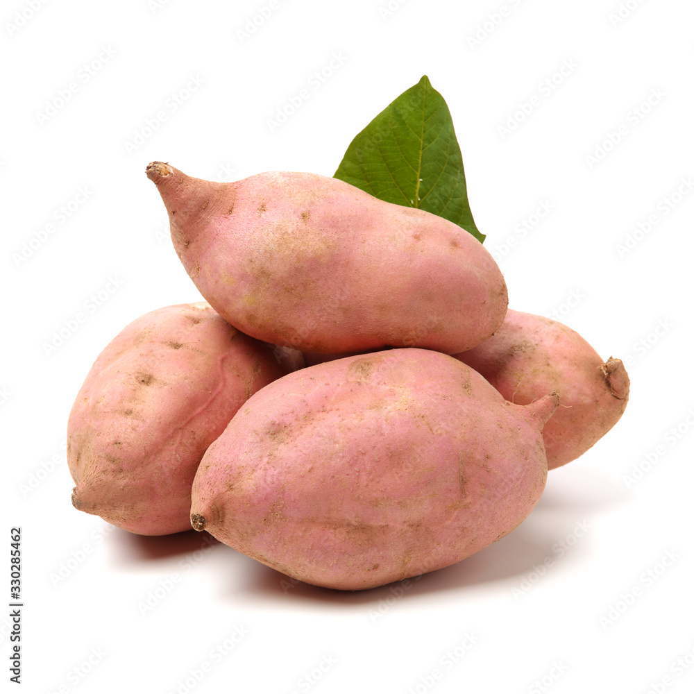 sweet potatoes on the white background sweet potatoes on the white background
