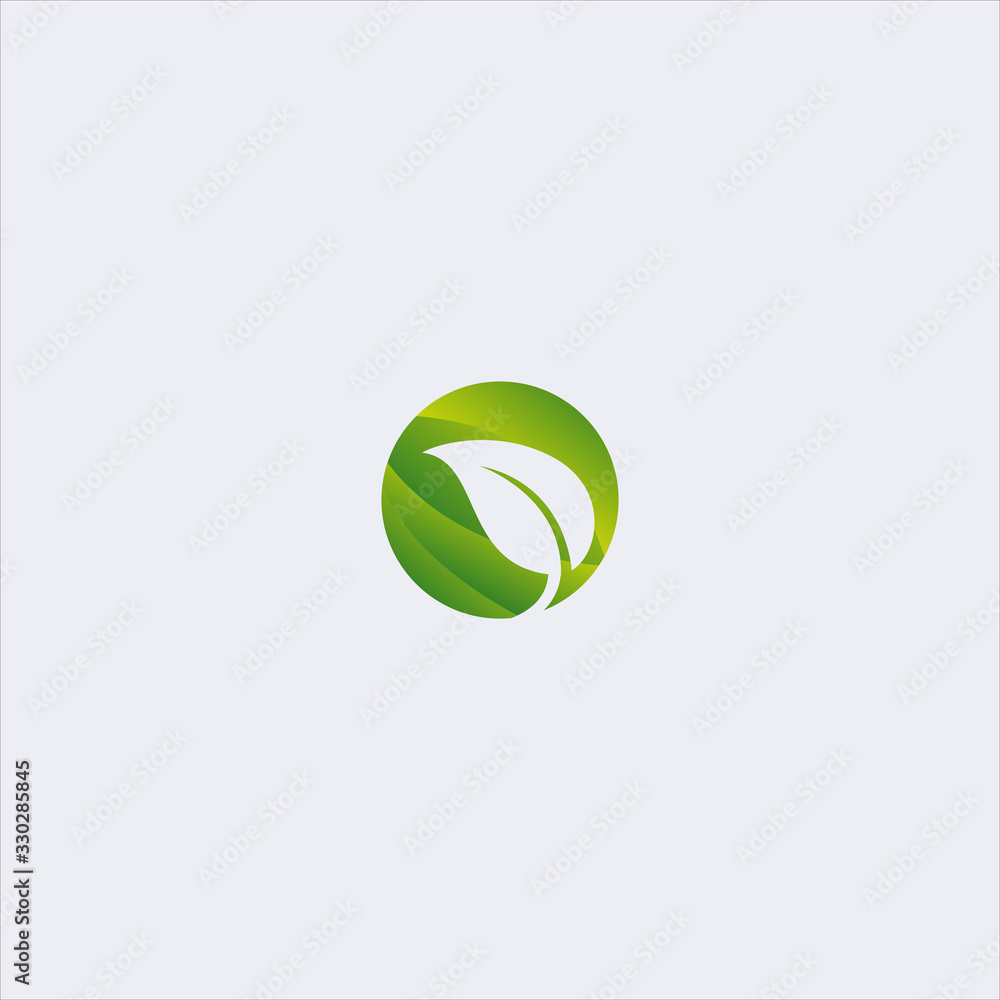 vector modern gradient leaf logo design template vector modern gradient leaf logo design template