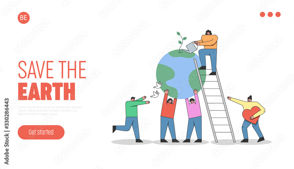 Concept Of Earth Day Environment protection. Cartoon Males And Females Characters Are Celebrating Earth Day. People Show Care And Love To Planet Earth. Cartoon Linear Outline Flat Vector Illustration Concept Of Earth Day Environment protection. Cartoon Males And Females Characters Are Celebrating Earth Day. People Show Care And Love To Planet Earth. Cartoon Linear Outline Flat Vector Illustration