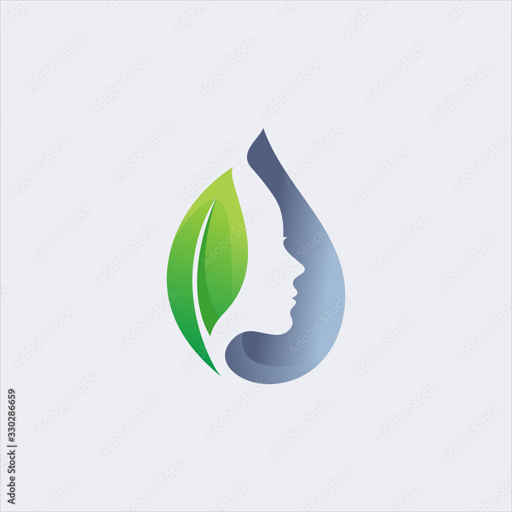 flower leaf Woman's face Logo Concept for Spa design template flower leaf Woman's face Logo Concept for Spa design template