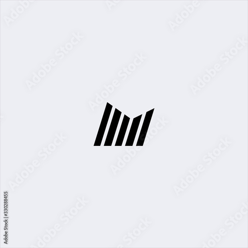 five strip line logo design template