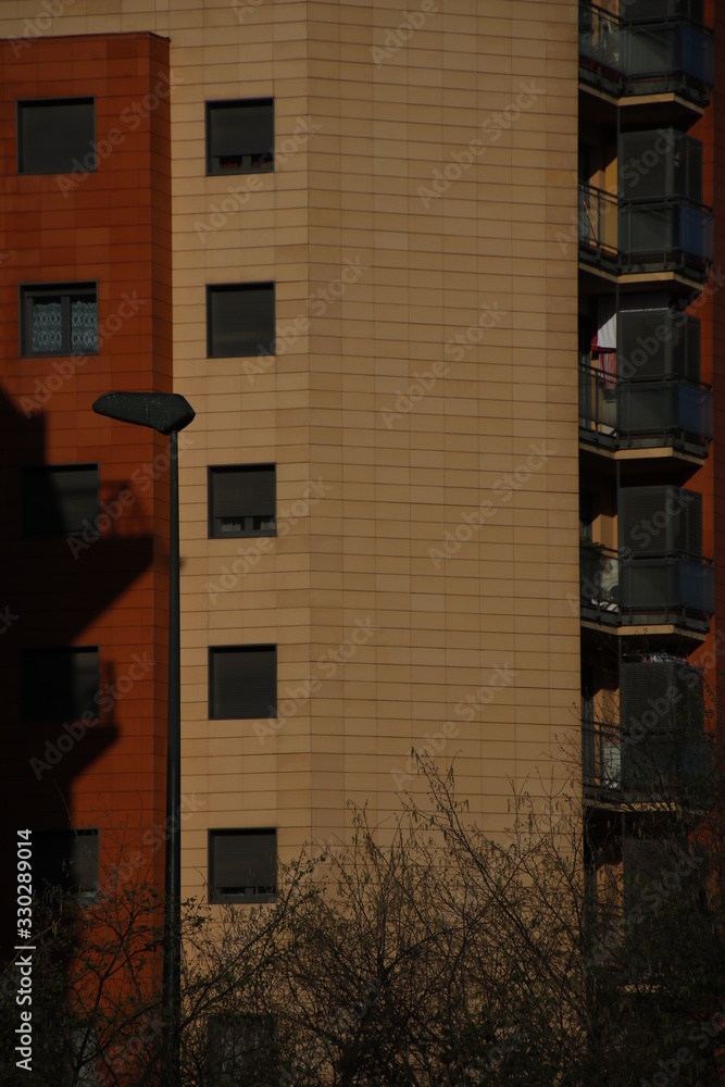 Fototapeta premium Apartmens block in a neighborhood of Bilbao