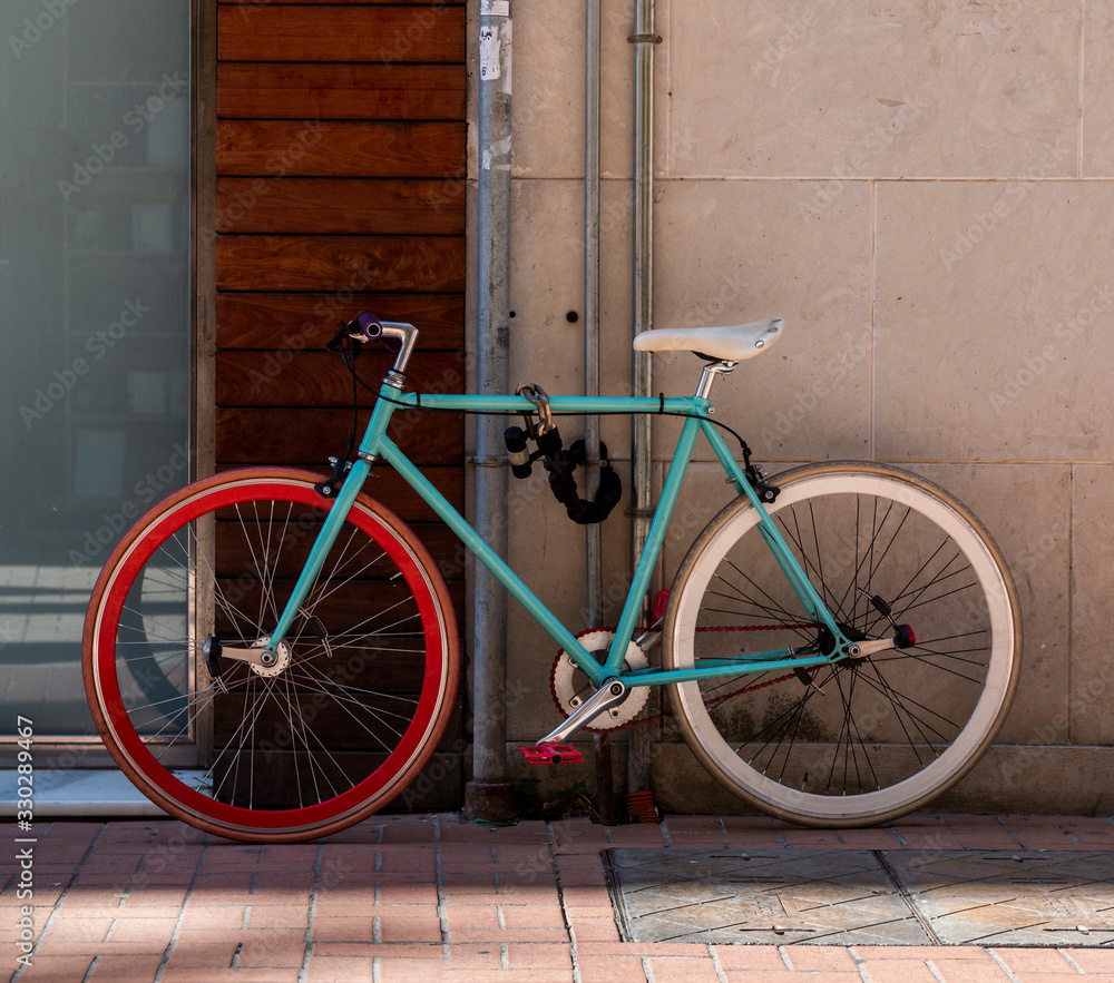 bicycle parked near house