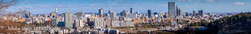 Fotografie Panoramic photo of Sendai City from high angle in Daytime with bright bluesky an