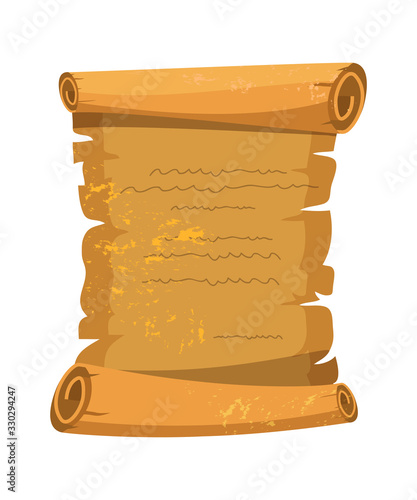 Vector illustration of old scroll paper