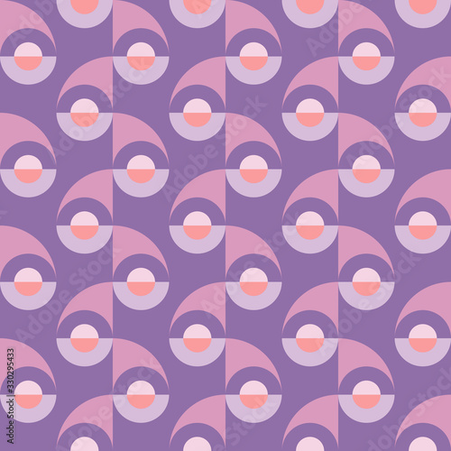 Repeated geometric forms. Abstract vector seamless pattern.