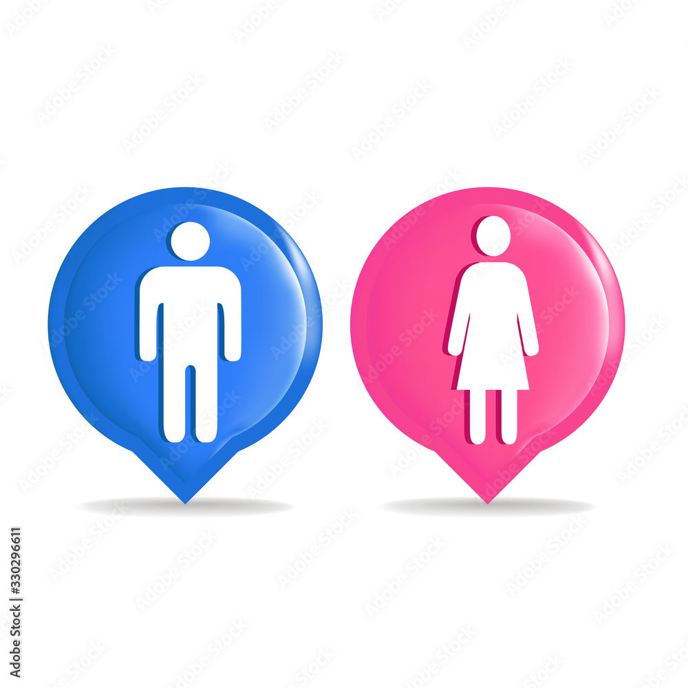 vector male and female toilet icons vector male and female toilet icons