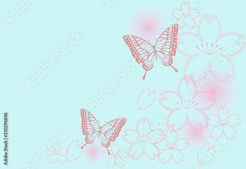 桜と蝶