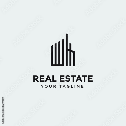 real estate logo design template  Construction Architecture Building symbol vector editable