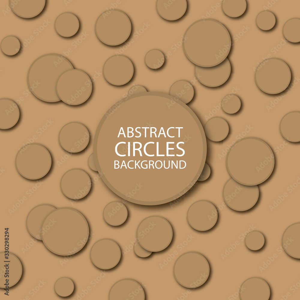 Obraz premium Circles Abstract background with brown color