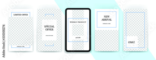 Fashion sale topics. Editable instagram stories template. Streaming.