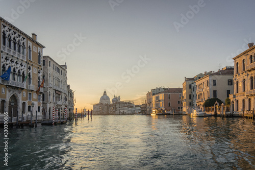 sunrise grand canal in venice