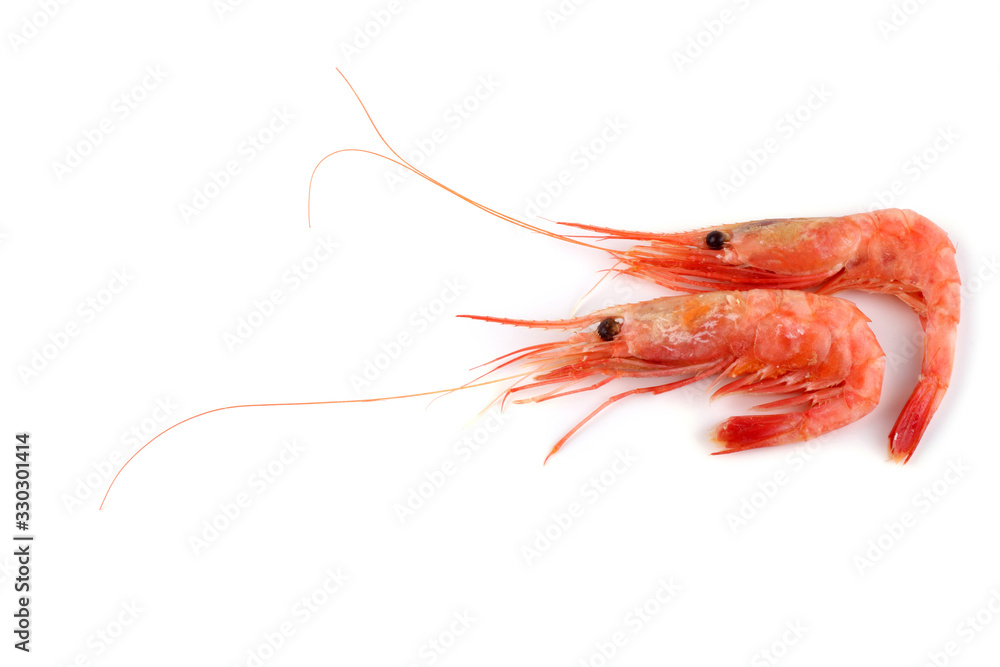 Shrimps isolated on white Shrimps isolated on white
