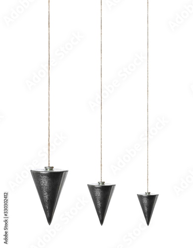 Fotografie Set vertical plumb on white background