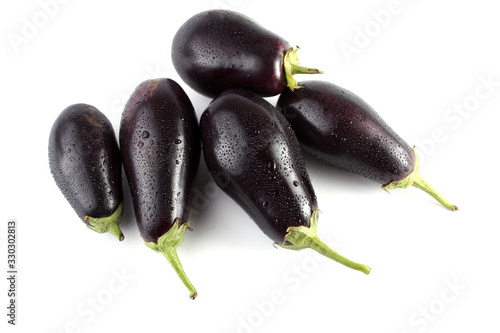 Eggplants isolated on white