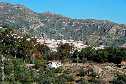 View of the town and countryside, Lanjaron, Spain.
