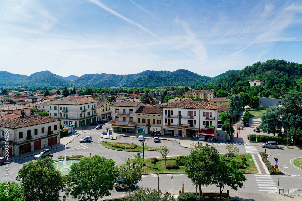 Landscape of Old small city at Torreglia Italy