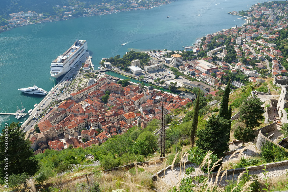 Φωτογραφία Aerial view of Bay of Kotor, Adriatic Sea, Montenegro