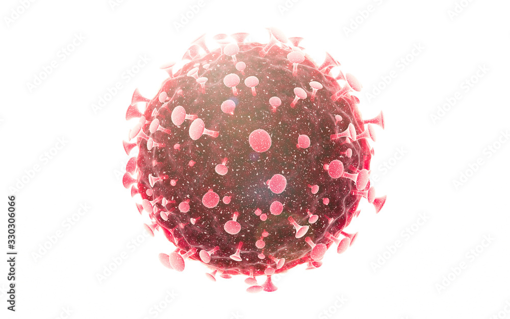 Virus cells or bacteria molecule isolated on white. Flu, view of a coronavirus under a microscope. Germs, bacteria, cell infected organism. COVID-19, H1N1, Swine Flu, Corona, Virus. 3d Rendering. Virus cells or bacteria molecule isolated on white. Flu, view of a coronavirus under a microscope. Germs, bacteria, cell infected organism. COVID-19, H1N1, Swine Flu, Corona, Virus. 3d Rendering.