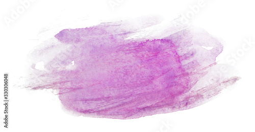 purple watercolor stain on a white background