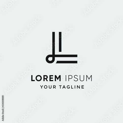 creative modern letter L logo template photo