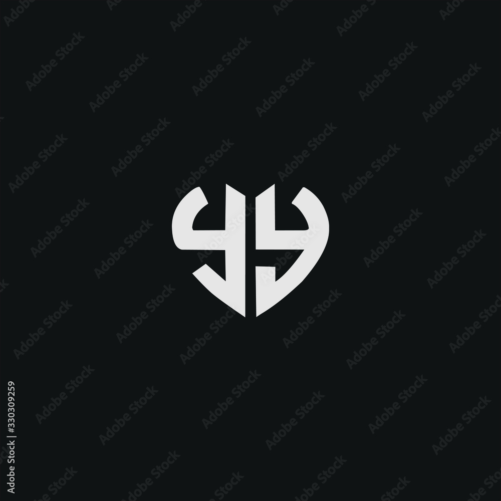 Abstract letter YY logo design. Minimal emblem design template. Abstract letter YY logo design. Minimal emblem design template.