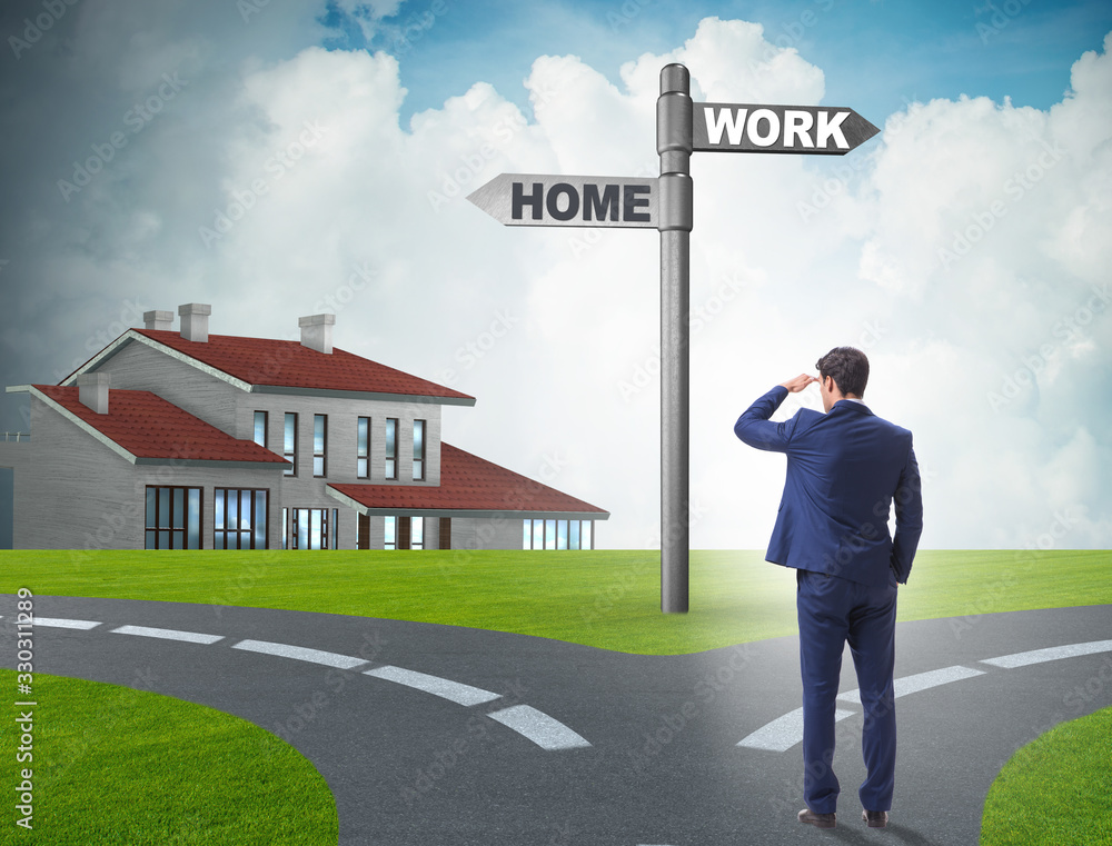 Work life or home balance business concept Work life or home balance business concept