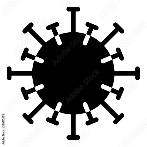 Virus or Bacteria vector illustration, solid style icon