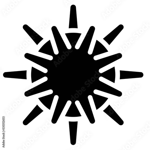 Virus or Bacteria vector illustration, solid style icon