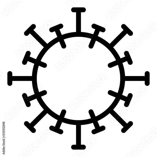 Virus or Bacteria vector illustration, line style icon