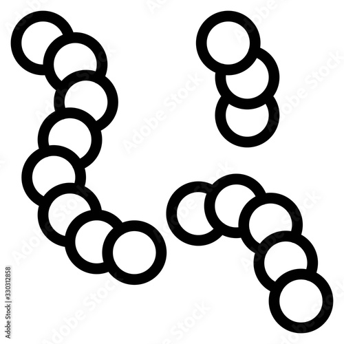 Virus or Bacteria vector illustration, line style icon