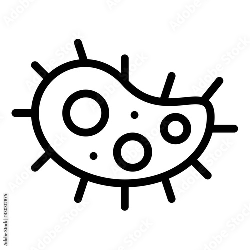 Virus or Bacteria vector illustration, line style icon