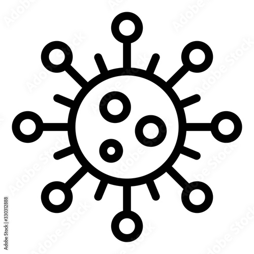 Virus or Bacteria vector illustration, line style icon