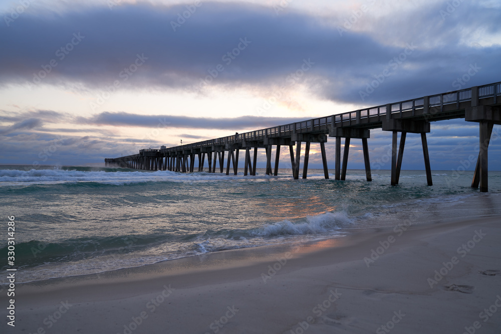 Panama City Florida Pier at Sunset 