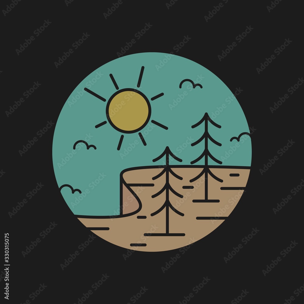 simple logo badge mountain design, for t-shirt prints, patches, emblems, posters, badges and labels and other uses simple logo badge mountain design, for t-shirt prints, patches, emblems, posters, badges and labels and other uses