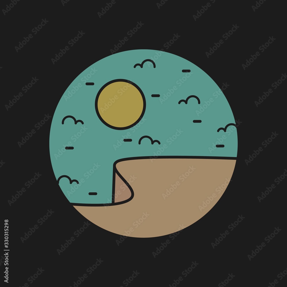 simple logo badge mountain design, for t-shirt prints, patches, emblems, posters, badges and labels and other uses simple logo badge mountain design, for t-shirt prints, patches, emblems, posters, badges and labels and other uses