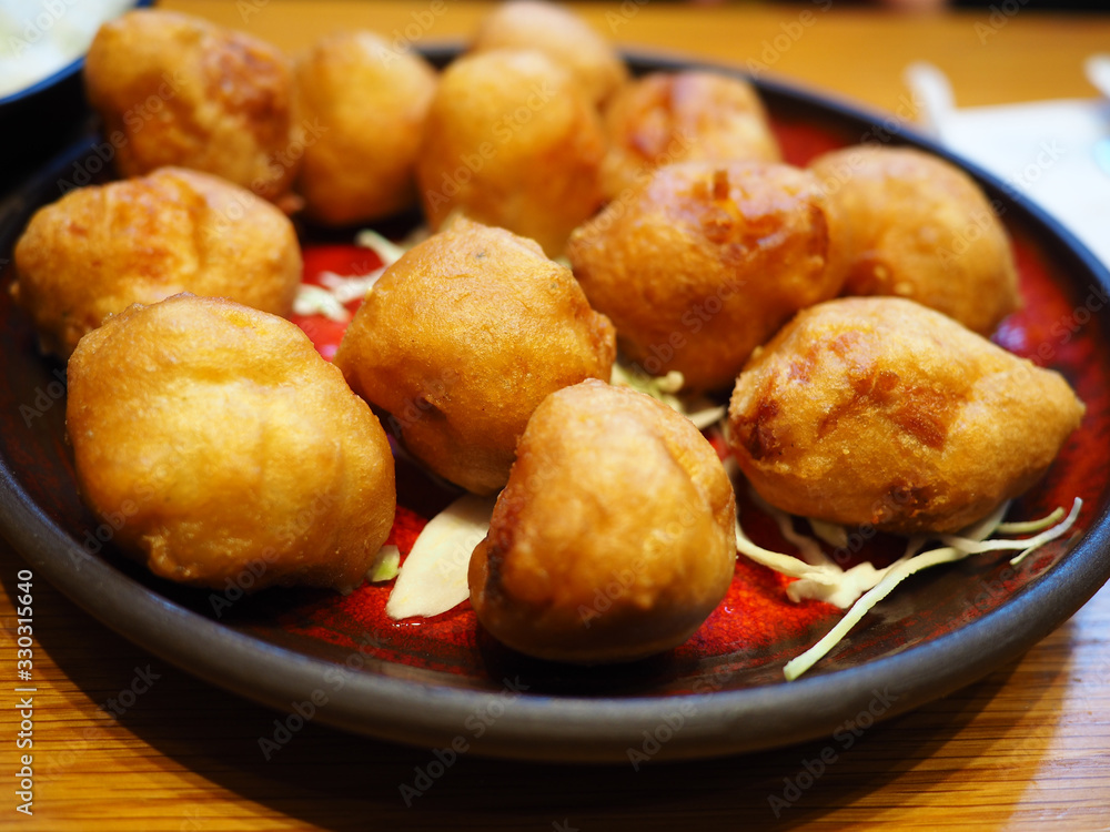 Chinese Far East fried chicken nuggets