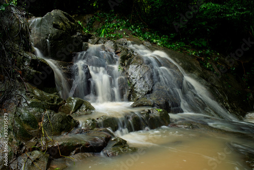 Waterfalls in the tropical forests of Asia