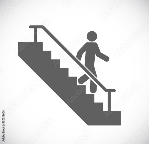 person go down stairs