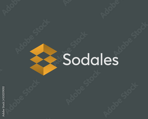 Abstract big data and technology icon. corporate business or database technology logotype template. Vector illustration.