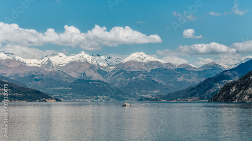 Alps view from Lake Como in northern Italy.