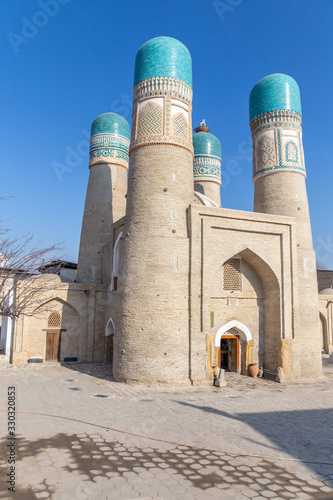 Chor minor mosque, Bukhara city, Uzbekistan