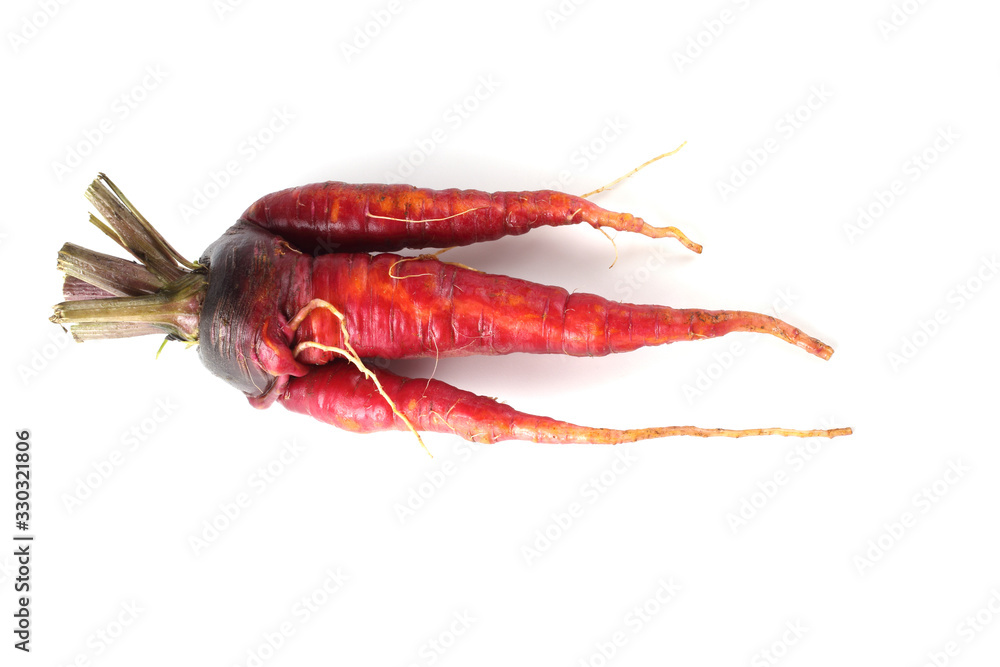 Funny ugly red carrot Funny ugly red carrot