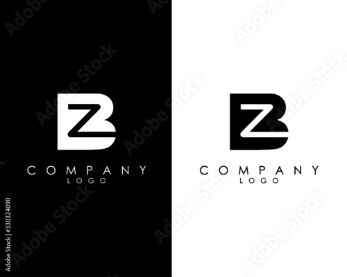 Initial Letters BZ, ZB abstract company Logo Design vector