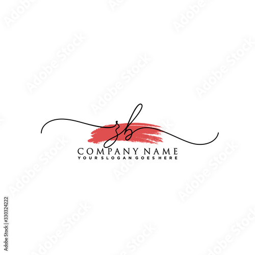 Initial Letter ZA Signature Handwriting and Elegant Logo Design Vector photo