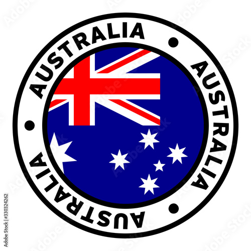 Round Australia Flag Clipart