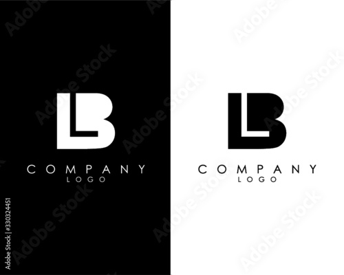 Initial Letters BL, LB abstract company Logo Design vector