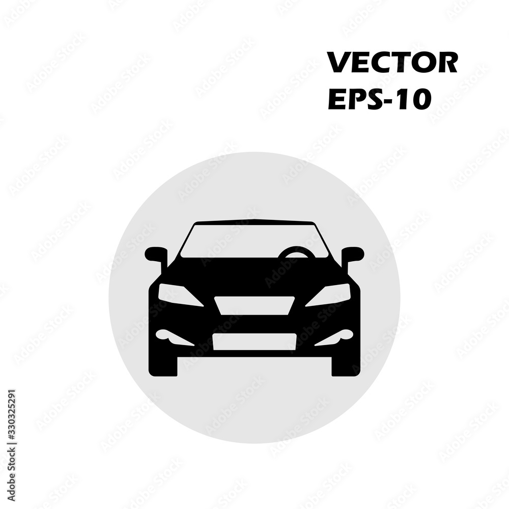 solid icons for car front,transportation,vector illustrations