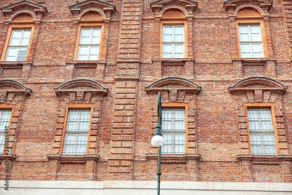 Fototapeta premium old style house made by red bricks